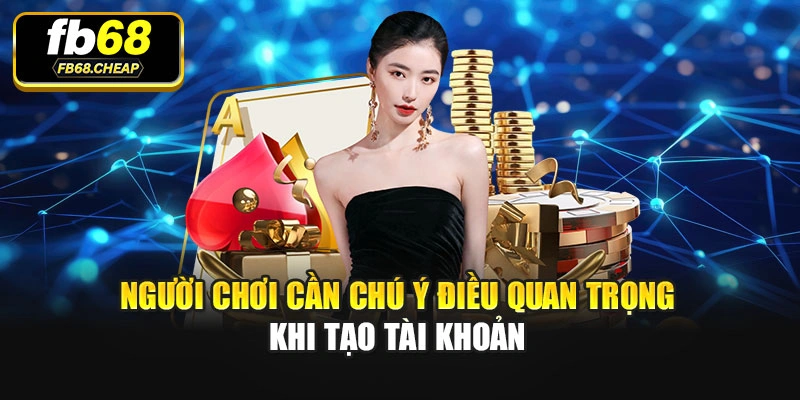 Người chơi cần chú ý điều quan trọng khi tạo tài khoản
